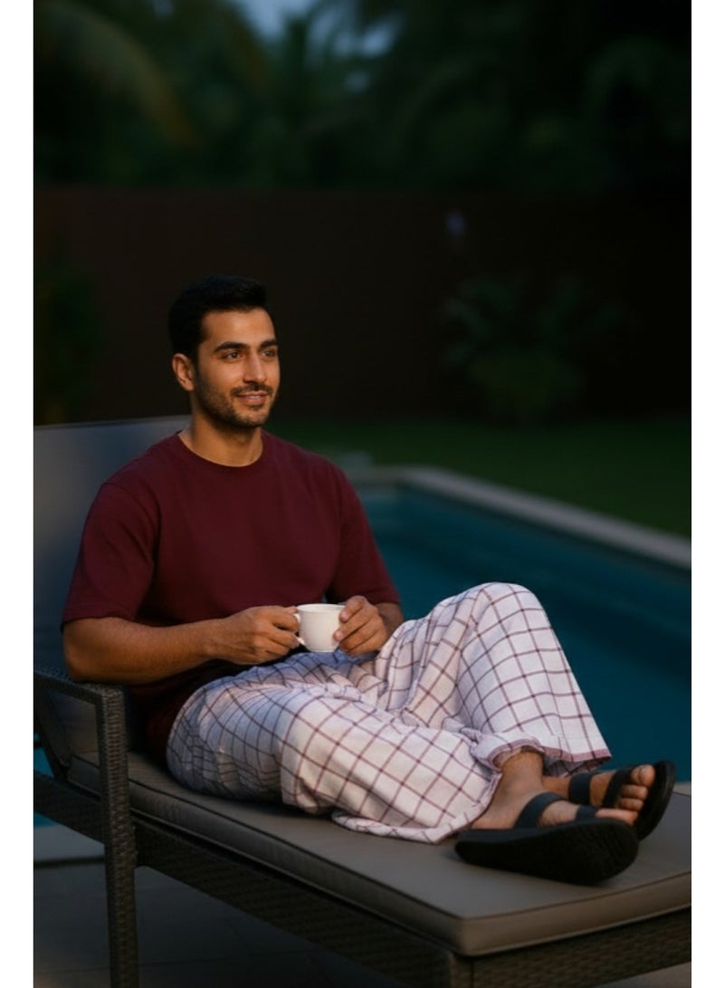 Hero Men's White Izar / Sarong with Elastic Waist & Side Pocket - Comfortable Summer Fouta for Men (Ma'awaz / Suba'iya) - Ideal for Home, Sleep, Athletes, and Prayer - Image 3